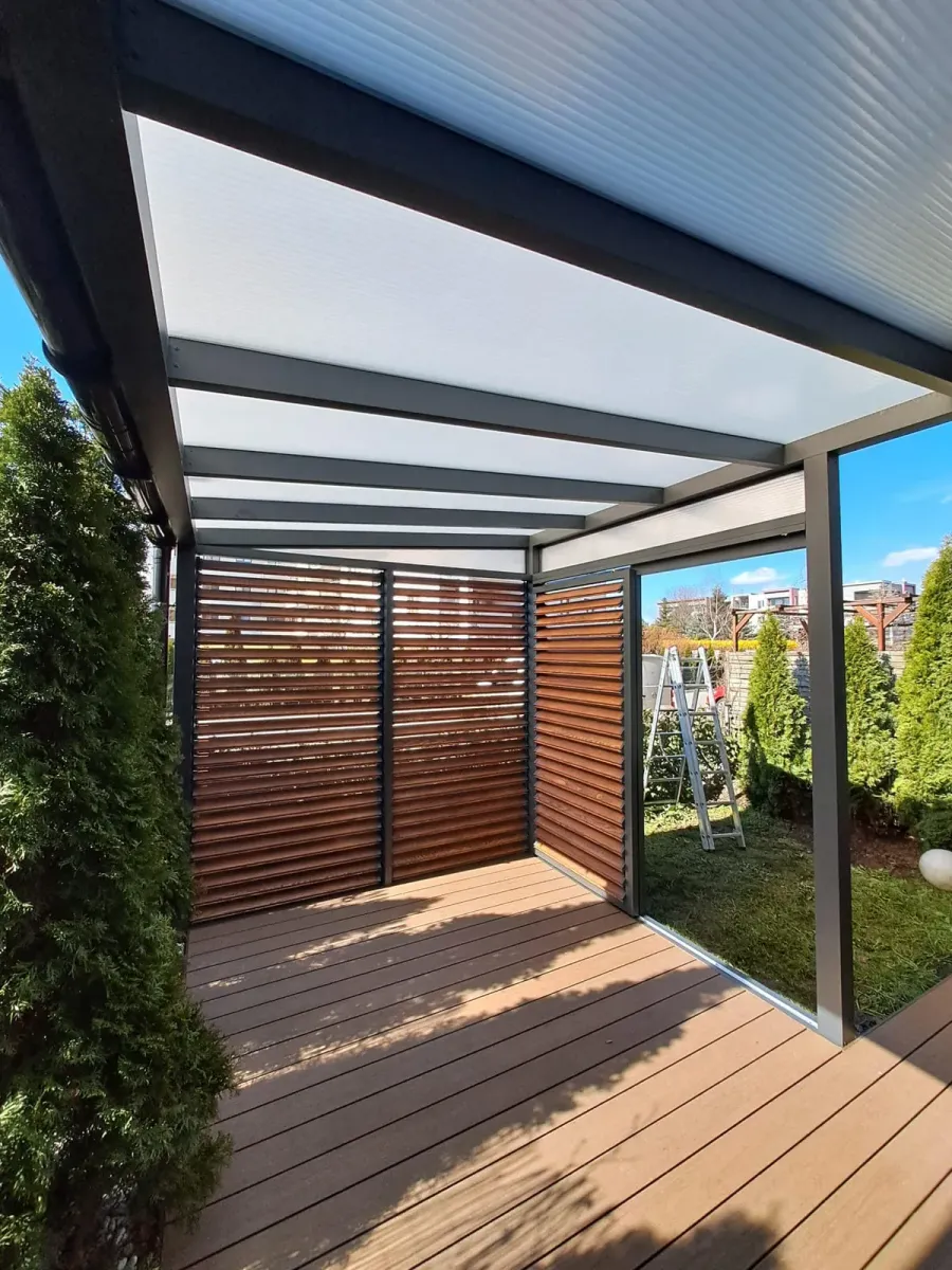 Aluminium pergolas – Flowgarden project