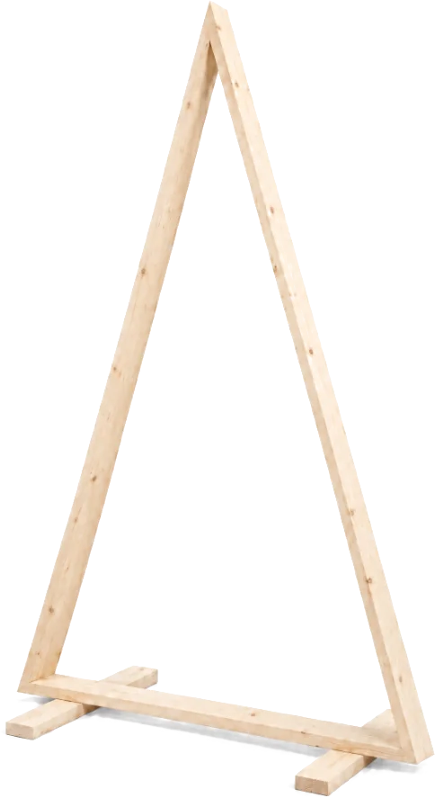 Veľký a malý drevený vianočný stromček, z prírodného smreka